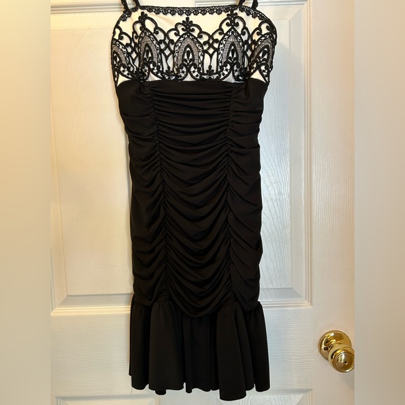 Vintage Jessica McClintock Ruched Dress - Picture 5 of 11